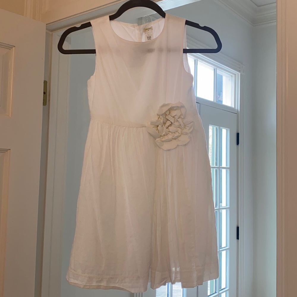 Crewcuts gurls size 8 white dress.